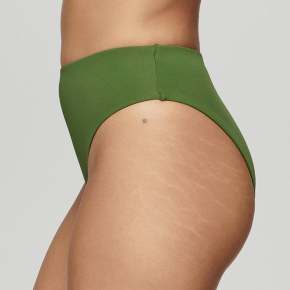 Cuup Womens Bikini Bottom Sz 5 XL Seaweed Green The Tap Swim High Waist UPF 50+ - Picture 8 of 8